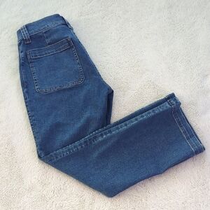 Madewell Mid Rise Kick Out Denim Jeans in Blue